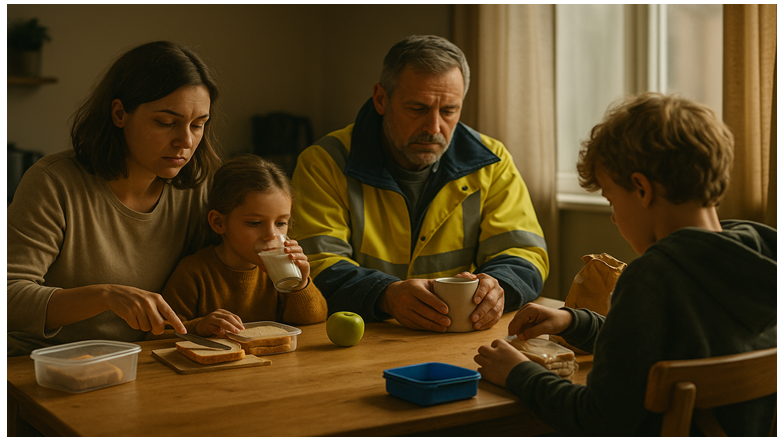 Vi smører matpakker og bærer landet i det stille