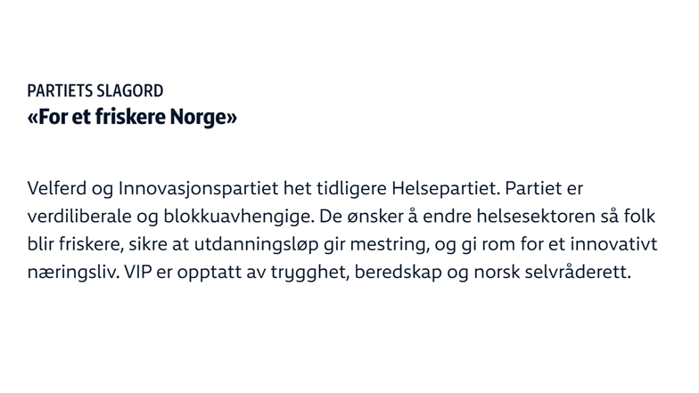 VIPartiets korrekte beskrivelse